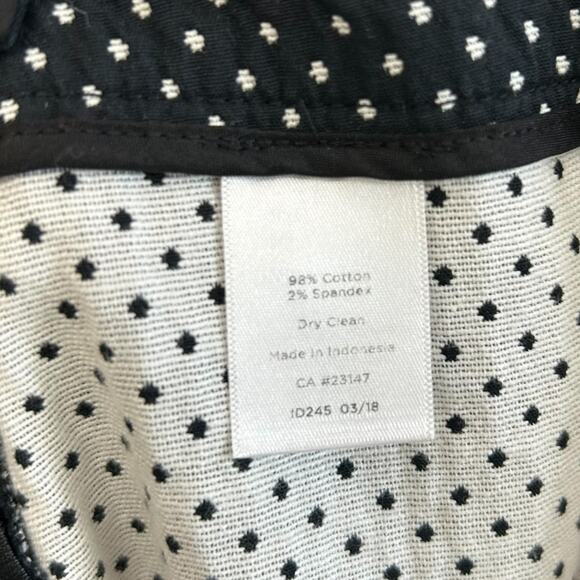 Talbots Chatham Ankle Pants Women's Sz 10 Black White Spotted Modern Chic Retro - Picture 6 of 6